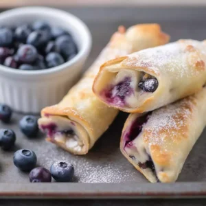 Blueberry Cheesecake Egg Rolls